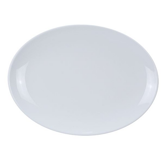 Yanco Oval Platter CO-212 Manufactured from durable and reliable melamine, this dinnerware is popular for being unbreakable and affordable at the same time. They are also NSF listed, which makes them safe for personal or commercial usage. The melamine material of the platter is BPA free, so it doesn't contain any harmful substances.
