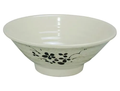 Yanco Bowl HO-5708 is a great and affordable restaurant tableware. It is made from durable and reliable melamine material, which makes the bowl look like ceramics. You can use these unique round bowls to serve such dishes like rice, miso soup, noodles or salads. Thanks to the elegant Honda collection style, the bowl will perfectly fit any food-serving establishment design.