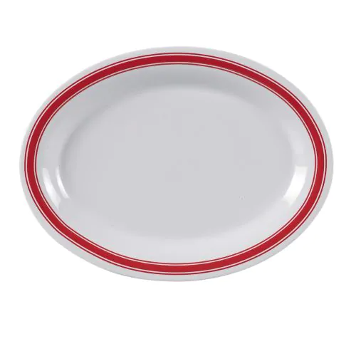 Yanco Oval Platter HS-212 is a perfect solution for your food-serving establishment. Performed in stylish white color, it can be used for serving vegetables, cold cuts, fresh greens or Asian appetizers. Manufactured from durable and reliable melamine, this dinnerware is popular for being unbreakable and affordable at the same time. Thanks to the stylish Houston collection, these platters will perfectly fit any establishment design. They will always look nice in your cafe, restaurant or catering events.