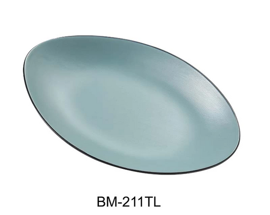 Yanco Deep Oval Plate BM-211TL Crafted from durable melamine, it is resistant to chipping and breaking, making it perfect for everyday use as well as special occasions. The deeper shape is ideal for serving a variety of dishes, such as pastas, salads, or casseroles. Lightweight and easy to handle, this plate is suitable for both indoor and outdoor dining, offering a stylish yet practical option for your dinnerware collection.