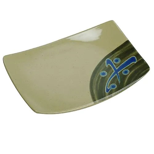Yanco Rectangular Sushi Plate JP-1513 is a great and affordable restaurant tableware. It is made from durable and reliable melamine material, which makes the plate look like ceramics. You can use this stylish plate to serve any dish you want. For example, you can use it for serving sushi or other Asian appetizers. The Japanese collection has an elegant and stylish design. Performed in green color, it will perfectly fit any restaurant environment. 