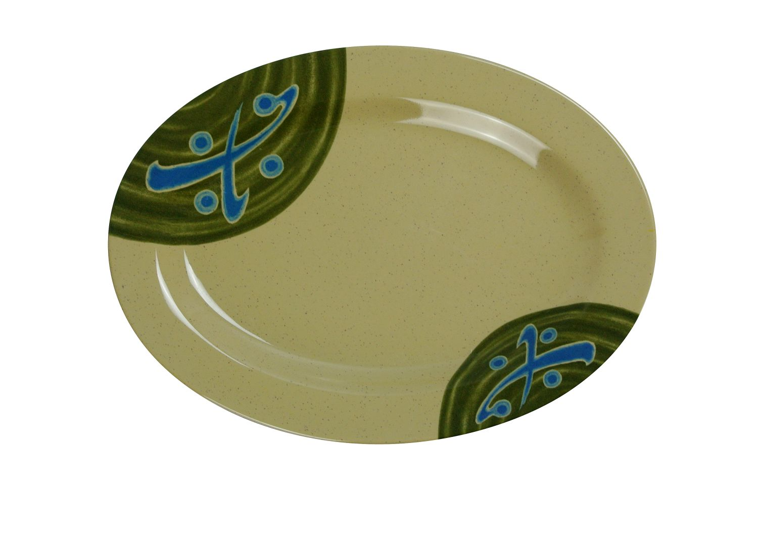 Yanco Oval Plate JP-2009 is a great and affordable restaurant tableware. It is made from durable and reliable melamine material, which makes the plate look like ceramics. You can use this stylish plate to serve any dish you want. For example, you can use it for serving tortillas, rice, noodles, appetizers or hot meals. The Japanese collection has an elegant and stylish design. Performed in green color, it will perfectly fit any restaurant environment.