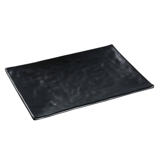 Yanco Rectangular Plate BP-2012 It is made from durable and reliable melamine material, which makes the plate look like ceramics. Melamine tableware is a perfect solution for those who choose a reliable, durable, high-quality and affordable dinnerware for their food-serving establishment. These rectangular display plates are easy to clean, NSF listed and BPA safe.