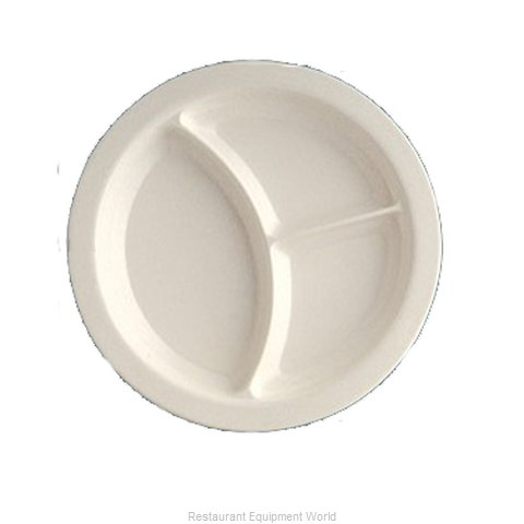 Yanco 3-Compartment Plate w/ Deep Beveled Foot NC-512I Crafted from extra heavy-duty melamine, this plate is built to last, making it a perfect addition to your restaurant or home kitchen. The deep beveled foot adds an elegant touch to the design, while the dishwasher-safe feature makes cleaning up a breeze.