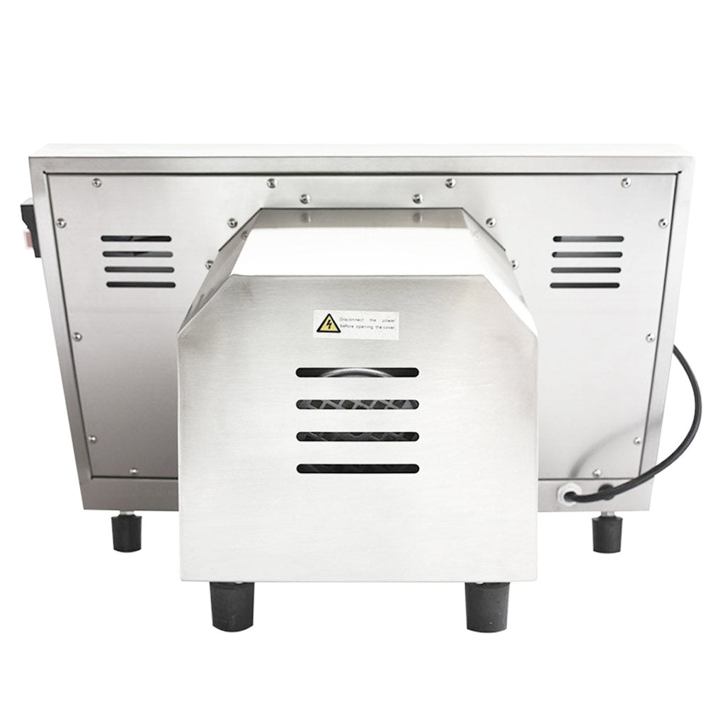 Prepline DR18-1 18-inch one-stage countertop dough sheeter, 120V, designed for efficient dough rolling in bakeries and commercial kitchens.