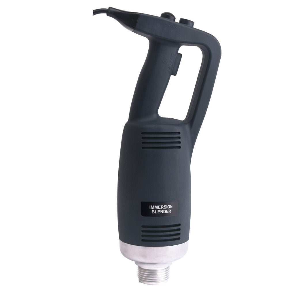 Prepline PIB750-20 immersion blender with a 20-inch shaft, 750W motor, and variable speed control, perfect for heavy-duty blending, mixing, and pureeing in commercial kitchen environments.