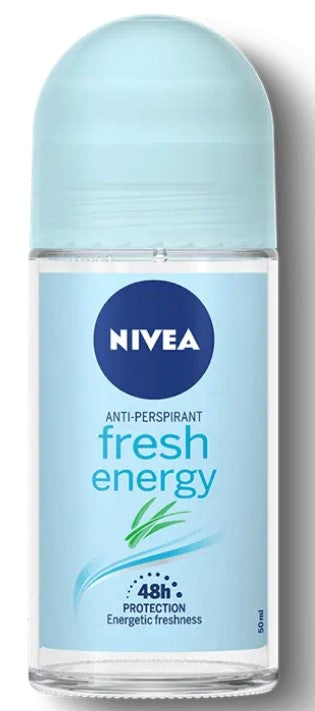 Nivea Roll-On Energy Fresh, 50 ml deodorant roll-on with long-lasting odor protection and a fresh, energizing scent