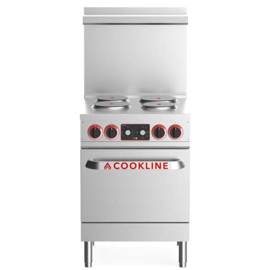 Cookline ER24-240 24" Electric Range with 4 Burners, 240V, designed for efficient cooking in commercial kitchens, offering reliable performance for a variety of food preparation tasks.