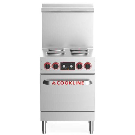Cookline ER24-240 24" Electric Range with 4 Burners, 240V, designed for efficient cooking in commercial kitchens, offering reliable performance for a variety of food preparation tasks.