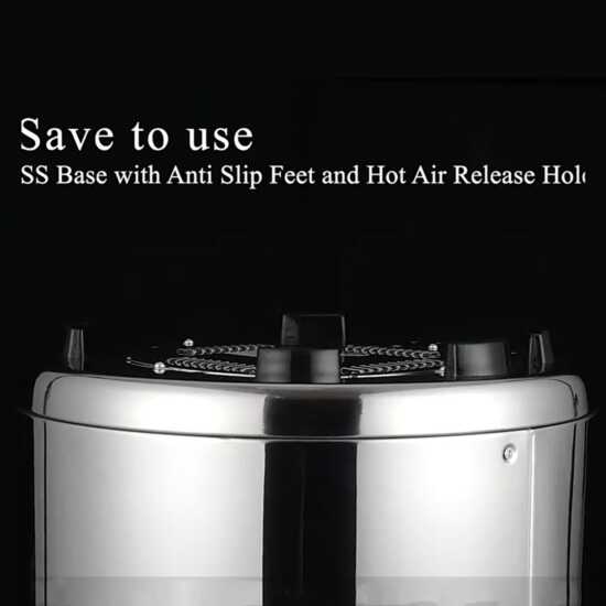 Prepline ERC60 Electric Rice Cooker and Warmer, 60 Cups Cooked / 30 Cups Uncooked, 120V/1650W - Efficiently cooks and keeps large quantities of rice warm for restaurants, buffets, and catering services.