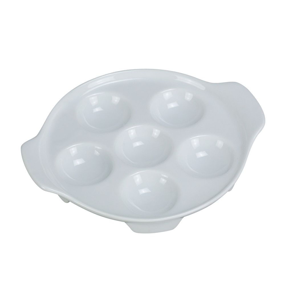 Yanco Escargot Dish ESC-8 is a refined and functional addition to any restaurant or banquet hall. Designed specifically for serving escargot, this dish provides an elegant presentation while ensuring durability with its high-quality American white porcelain construction. Its smooth glaze finish enhances the dining experience, making it a perfect choice for upscale establishments. Safe for oven, microwave, and dishwasher use, this dish combines convenience with timeless style.