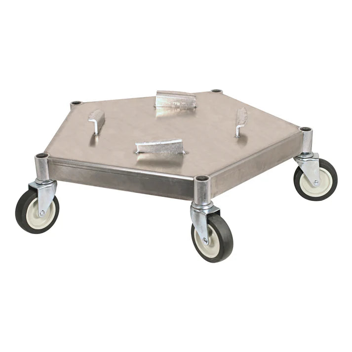 Bar Maid Keg &amp; Pail Dolly 1/Pack effortlessly transport a keg or garbage pail from place to place with the Bar Maid DOL-100 heavy duty keg and pail dolly! This dolly features a heavy duty all-metal construction with surface notches to lock kegs and pails in place during use. And thanks to its five casters and durable structure, this dolly can support up to 400 lb. at a time.