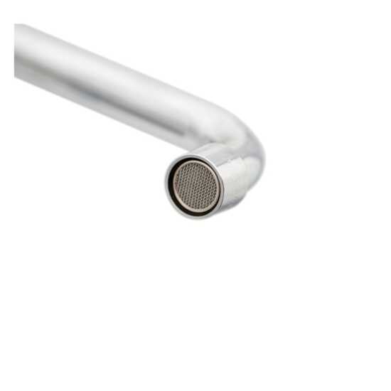 The Prepline PPRS-12 wall-mounted pre-rinse assembly with a 12" swing spout is perfect for commercial kitchens, offering powerful rinsing and efficient water flow for dishwashing and food prep tasks.
