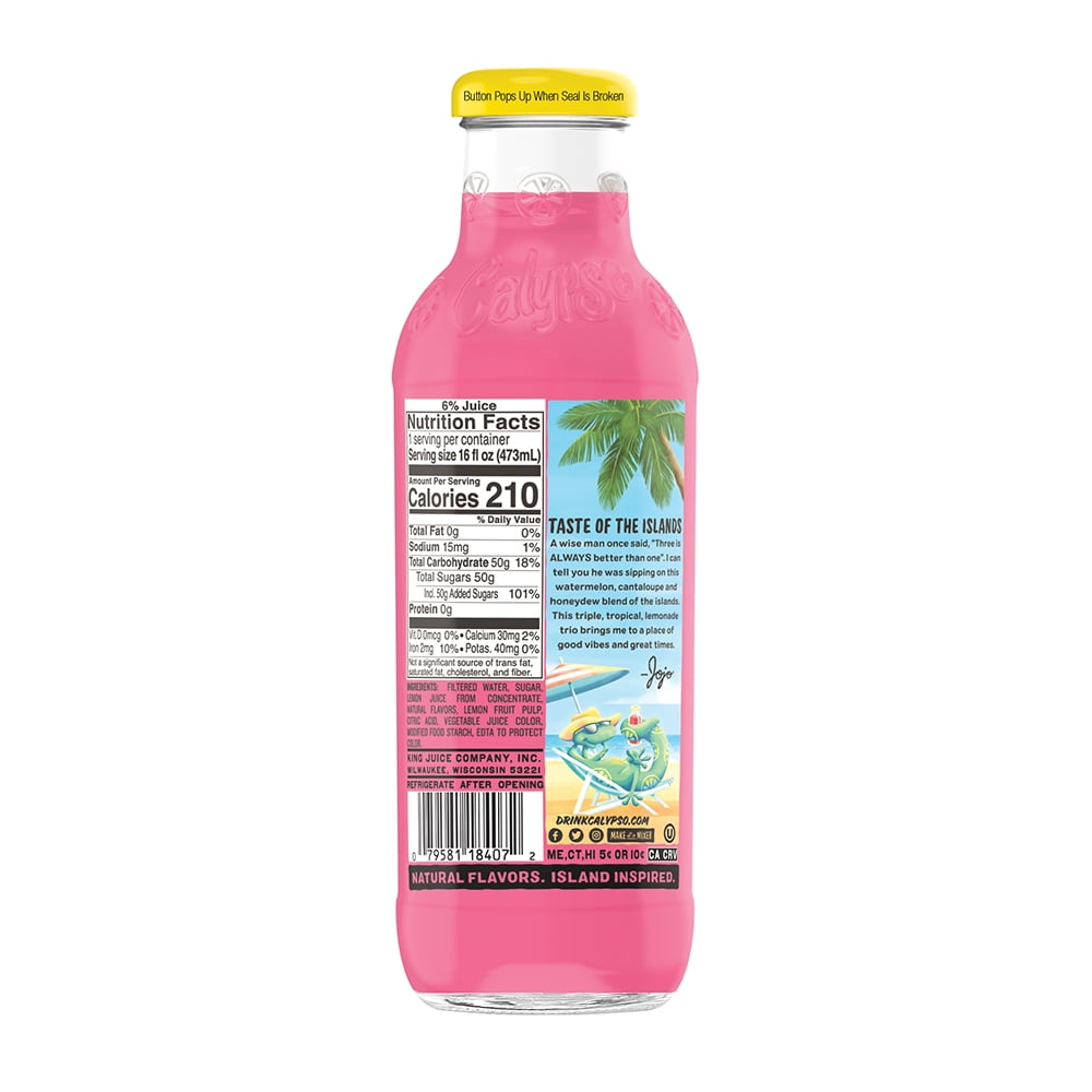 16oz Calypso Triple Melon Lemonade bottles