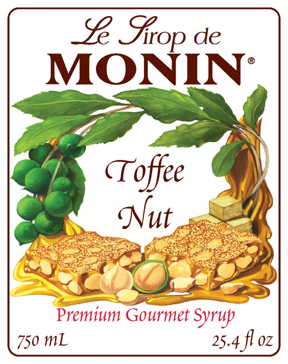 Monin Toffee Nut Syrup 750 mL Bottle additional product image