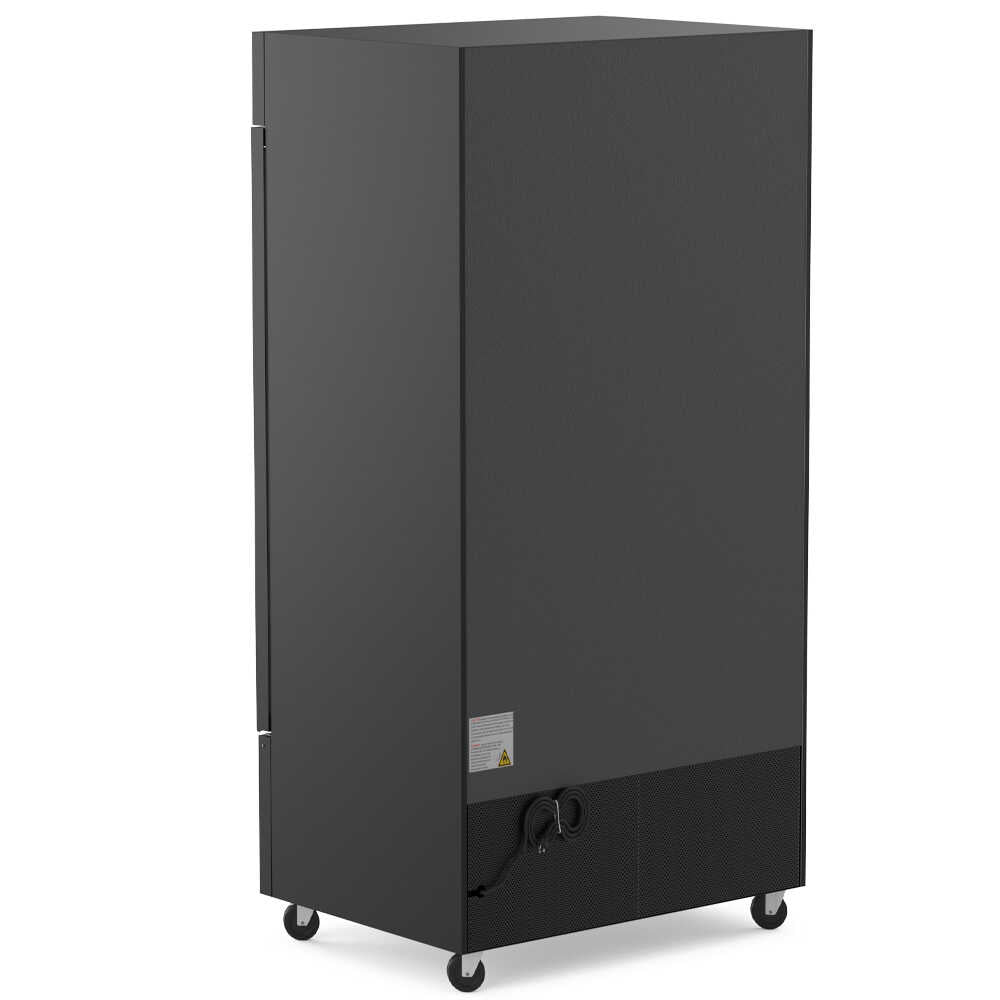 Coldline G40S-B 40-inch two-glass sliding door merchandiser refrigerator with LED lighting and a black exterior. This refrigerator features sliding glass doors for easy access and efficient use of space, making it perfect for showcasing and storing products in retail environments. The LED lighting enhances product visibility and presentation, while the sleek black finish complements any commercial setting.