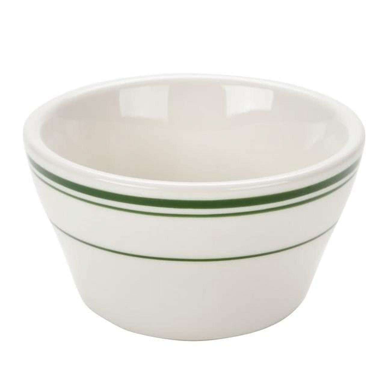 Yanco Bouillon GB-4 is an elegant and reliable addition to your tableware collection. These cups are made from high-quality porcelain, that gives its dinnerware a stylish glaze finish. Porcelain features excellent resistance to mechanical damage or temperature effects. You can use these Green Band collection color glazed bowls to serve such dishes bouillons or other delicious soups. These cups would be perfect for your fine-dining restaurant, catered events, outdoor dining area or even hotels. 
