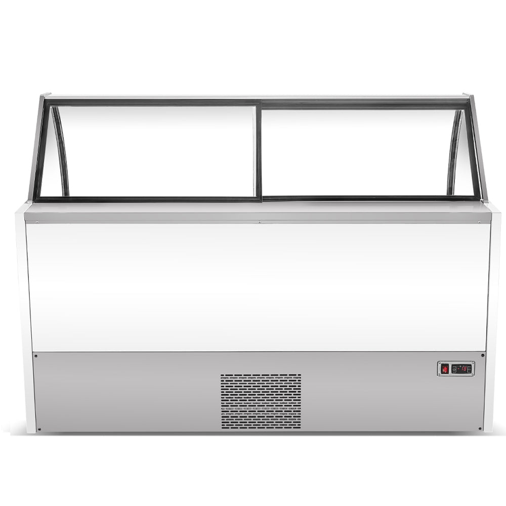 The Marchia GIC-13 70" Gelato Ice Cream Dipping Cabinet features space for 13 pans, providing an elegant display and efficient storage for a wide variety of gelato flavors in any commercial setting.