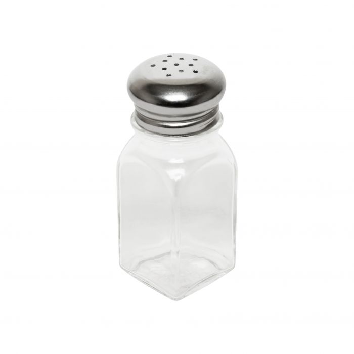 Thunder Group Square Shaker brings refined simplicity to any dining setup with its sleek rectangle glass body and durable stainless steel mushroom cap. Designed for professional use in restaurants, hotels, and catering services, this compact shaker measures 1 4/7" in diameter and 4" in height, offering a 2 oz capacity ideal for salt, pepper, or other spices. Its clean, modern look complements a variety of table settings, delivering both functionality and elegance to enhance the guest experience.