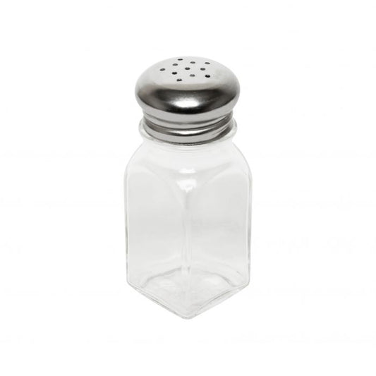 Thunder Group Square Shaker brings refined simplicity to any dining setup with its sleek rectangle glass body and durable stainless steel mushroom cap. Designed for professional use in restaurants, hotels, and catering services, this compact shaker measures 1 4/7" in diameter and 4" in height, offering a 2 oz capacity ideal for salt, pepper, or other spices. Its clean, modern look complements a variety of table settings, delivering both functionality and elegance to enhance the guest experience.