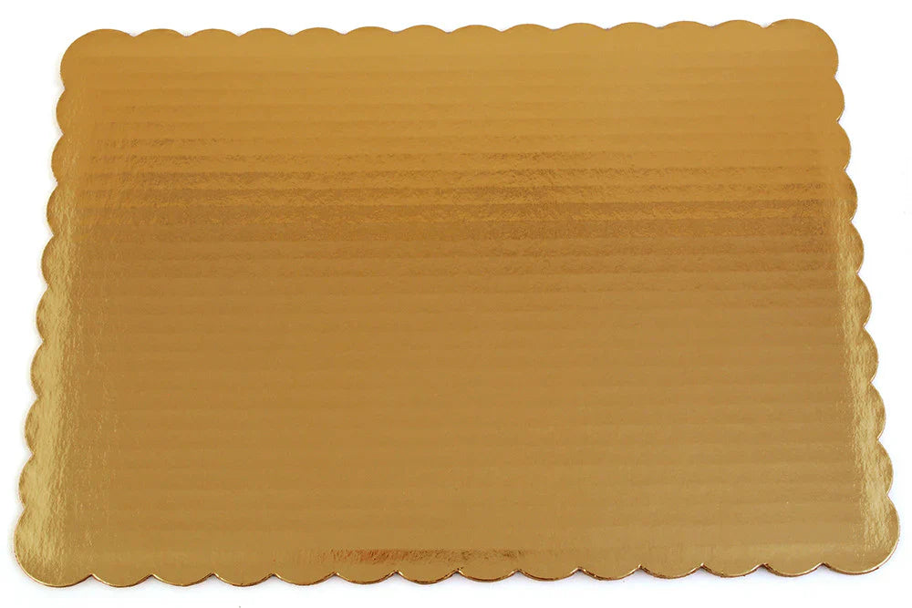 Gold Rectangular Cake Board Sheets 12"x18" or 9"x13" Sizes