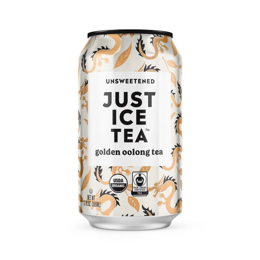 12oz Just Ice Tea Can Unsweetened Golden Oolong Tea Refreshing Drink