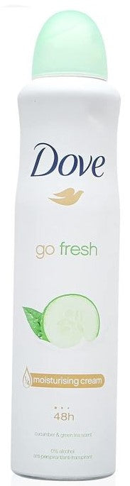 Dove Spray Antiperspirant Cucumber & Green Tea 250 ml aerosol deodorant can