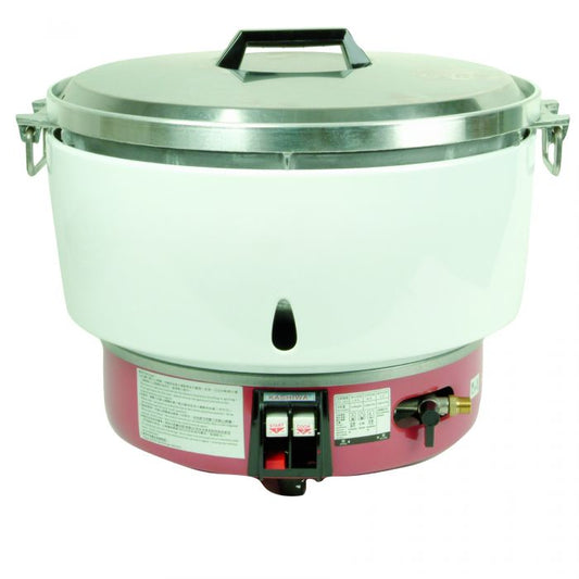 Thunder Group Gas Rice Cooker is a perfect solution for all food-serve restaurants that are a little short on space. This item includes a built in thermostat, measuring cup and spoon, and is manufactured out of heavy-duty stainless steel.