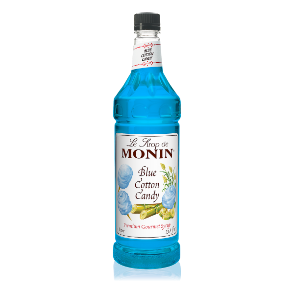 Monin Blue Cotton Candy Syrup 1 L Bottle