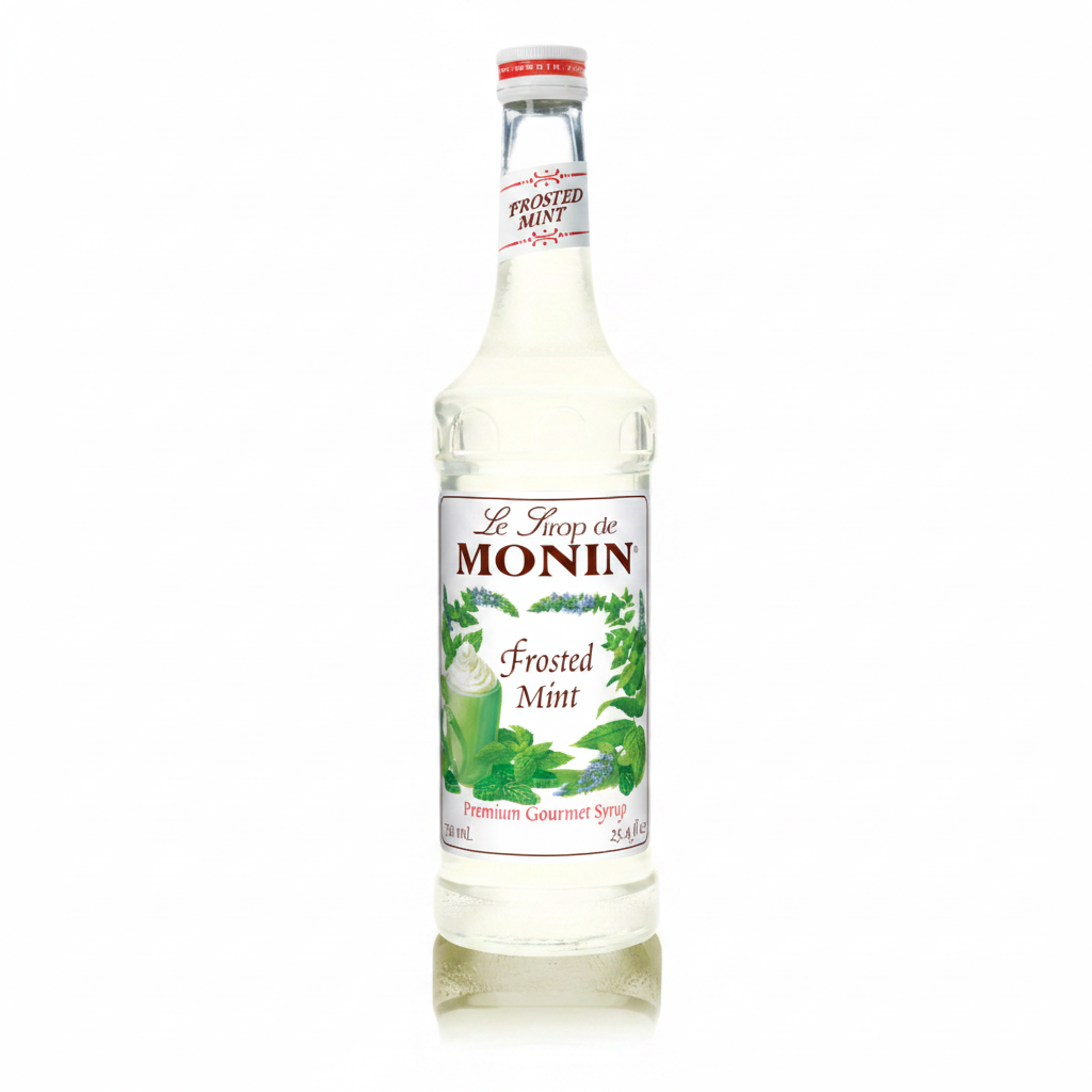 Monin Frosted Mint Syrup 750 mL Bottle