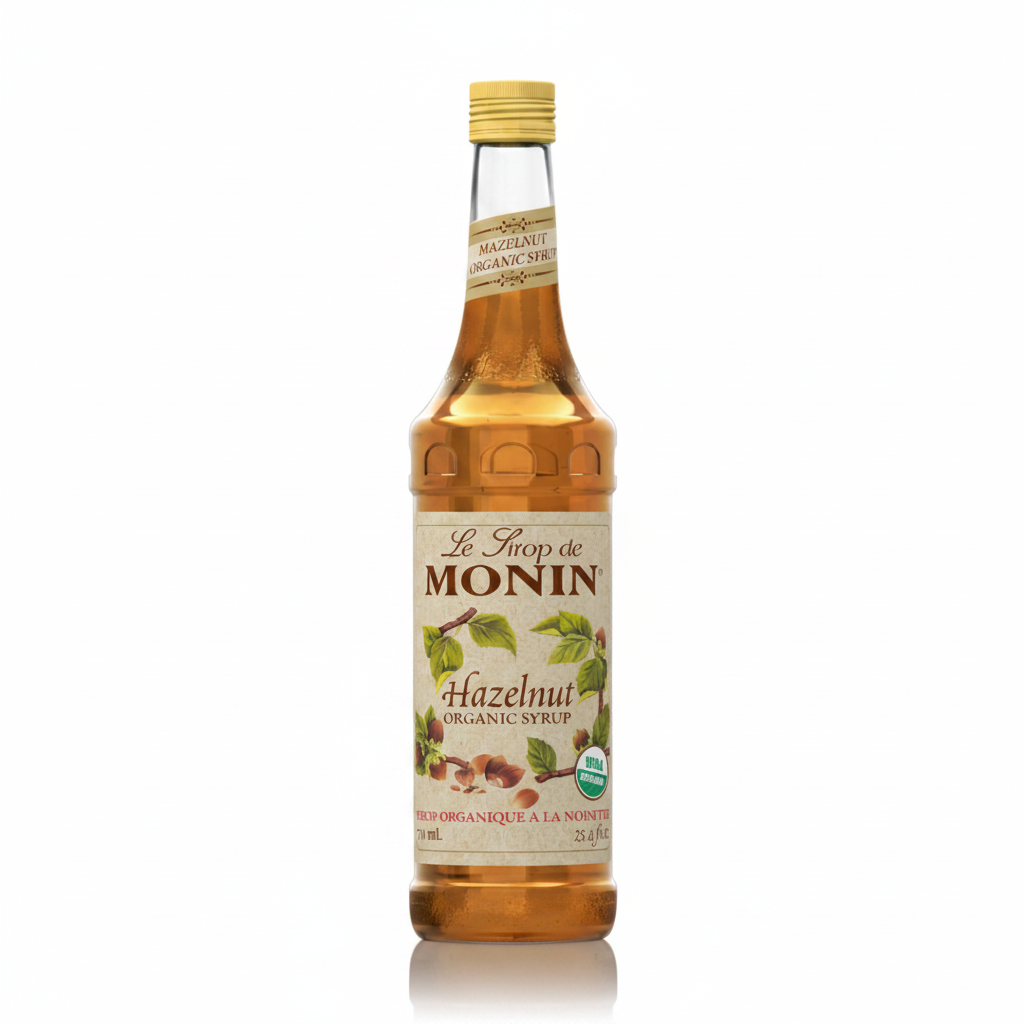 Monin Hazelnut Organic Syrup 750 mL Bottle
