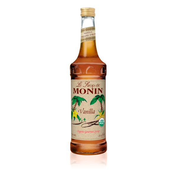 Monin Vanilla Organic Syrup 750 mL Bottle