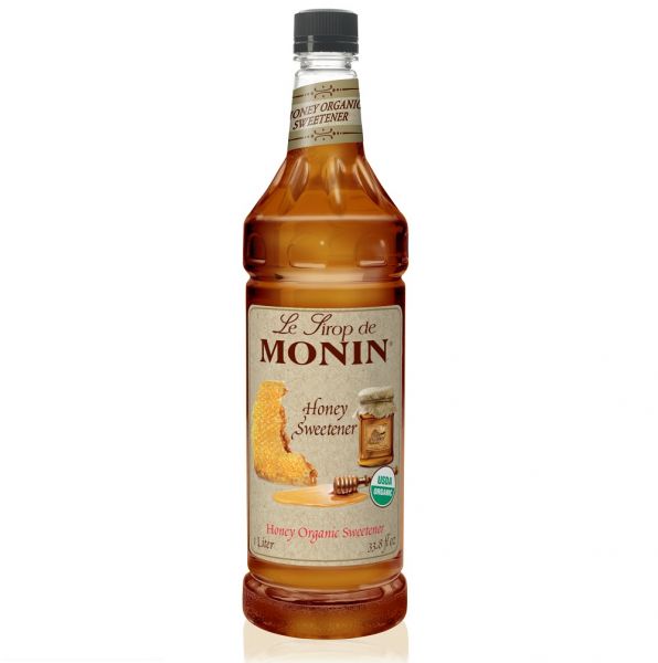 Monin Organic Honey Sweetener Syrup 1 L Bottle