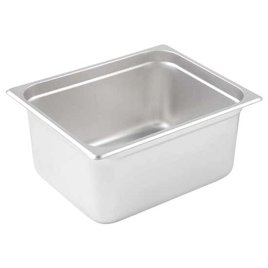 The Prepline 1/2 size 6" deep stainless steel steam table/hotel pan is perfect for commercial kitchens, providing reliable food storage and warming options, ideal for buffets, catering, and restaurant use.