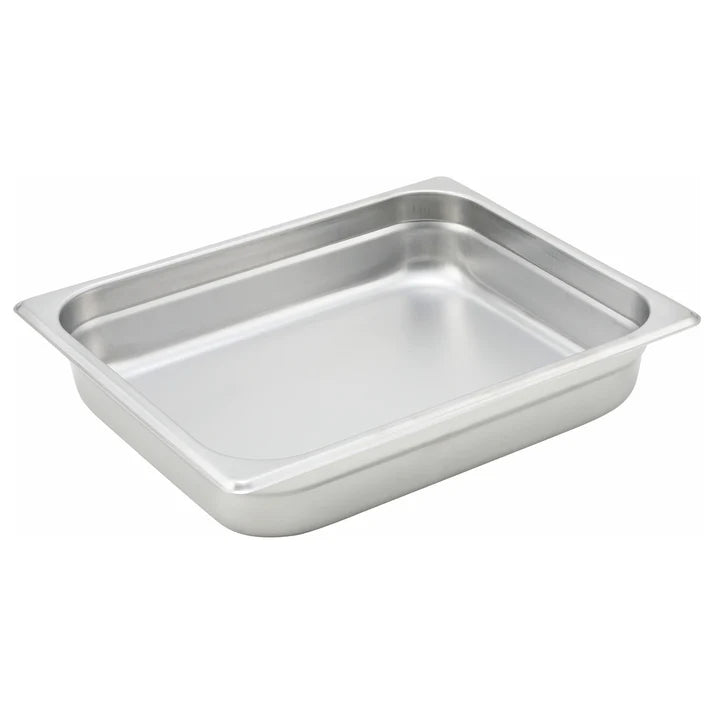Steam Pan fits snugly on a steam table while its flattened edge prevents steam from escaping around the pan. This model is constructed from durable 22 gauge 18/8 stainless steel. For added convenience, the steam pan can be stacked to save space while its anti-jam design ensures hassle-free separation. This pan is perfect for holding and serving signature casseroles, salads, and more. This model is also NSF listed.
