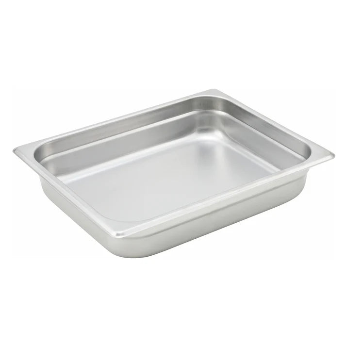Steam Pan fits snugly on a steam table while its flattened edge prevents steam from escaping around the pan. This model is constructed from durable 22 gauge 18/8 stainless steel. For added convenience, the steam pan can be stacked to save space while its anti-jam design ensures hassle-free separation. This pan is perfect for holding and serving signature casseroles, salads, and more. This model is also NSF listed.