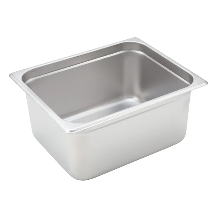 Steam Pan fits snugly on a steam table while its flattened edge prevents steam from escaping around the pan. This model is constructed from durable 22 gauge 18/8 stainless steel. For added convenience, the steam pan can be stacked to save space while its anti-jam design ensures hassle-free separation. This pan is perfect for holding and serving signature casseroles, salads, and more. This model is also NSF listed.