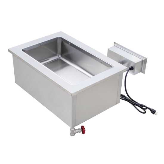 Prepline HFW1 Stainless Steel One Pan Insulated Drop-In Hot Food Well, 120V - Ideal for maintaining the perfect temperature of hot food in restaurants, buffets, and catering events with durability.