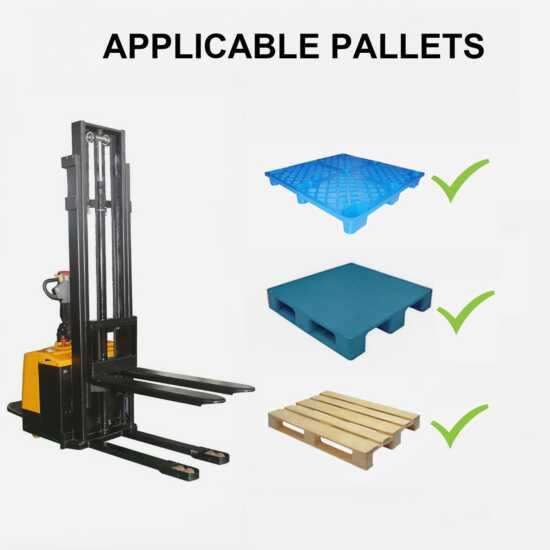 The HiLo 3300 lb Electric Forklift Stacker, with a 98" lift height and 115V power, provides efficient lifting and stacking for warehouses and industrial settings, designed for handling heavy loads with ease.