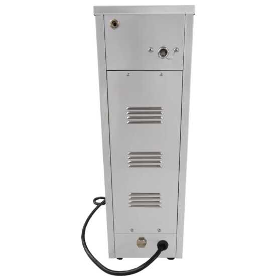 Prepline HWD-10 stainless steel hot water dispenser with a capacity of 2.6 gallons, ideal for providing hot water for beverages and food preparation in commercial settings.