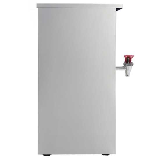 Prepline HWD-10 stainless steel hot water dispenser with a capacity of 2.6 gallons, ideal for providing hot water for beverages and food preparation in commercial settings.