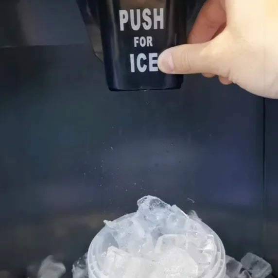 Coldline BD150-22 hotel ice dispenser bin designed for commercial hospitality and food service use. Stores up to 150 lbs of ice for convenient self-service access in hotels, motels, cafeterias, and break rooms. Durable ice storage solution compatible with modular ice machines for high-traffic operations.