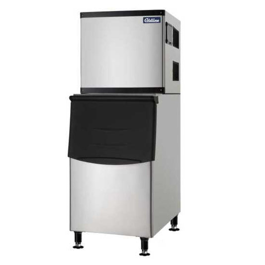 Coldline ICE400M-HA 22-inch modular ice machine with a 275-lb bin, designed for large commercial kitchens and bars. It produces up to 400 lbs of half-cube ice daily, ensuring a constant supply for peak demand.