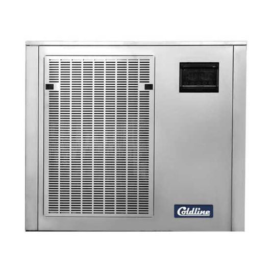 Coldline NU550-T 22-inch modular nugget ice machine, head only, perfect for high-demand commercial environments. Produces up to 550 lbs of granular nugget ice daily and fits various ice storage bins for flexible use.