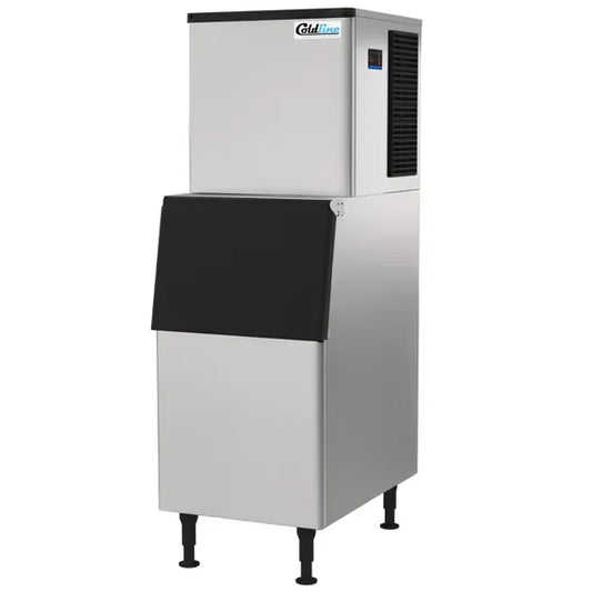 Coldline ICE400M-HA-B275-22 420 lb modular half cube ice machine with 275 lb bin, air-cooled system, and stainless steel construction designed for high-volume commercial ice production. Produces up to 400–420 lb of crystal-clear half cube ice daily, ideal for restaurants, hotels, bars, and foodservice operations needing continuous ice supply.