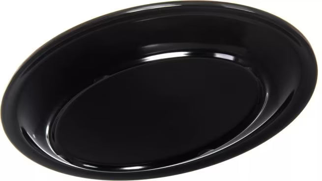 12 x 9 Inch Black Melamine Oval Platter Tray KL12703 12/Pack