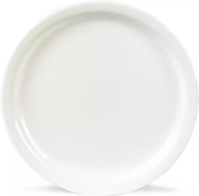 Serve meals with confidence using the KL20002 White Melamine Dinner Plate. This 9 Inch break resistant plate is ideal for restaurants, cafeterias, healthcare facilities, catering services, and home dining.