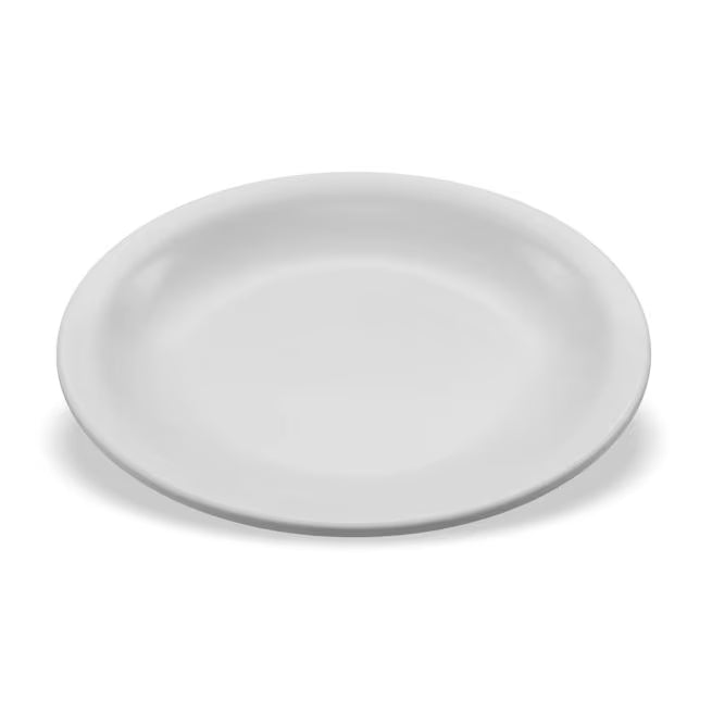 5.5" White Melamine Bread & Butter Plate with break-resistant, stain-resistant construction. Ideal for restaurants, cafés, catering, and home dining.