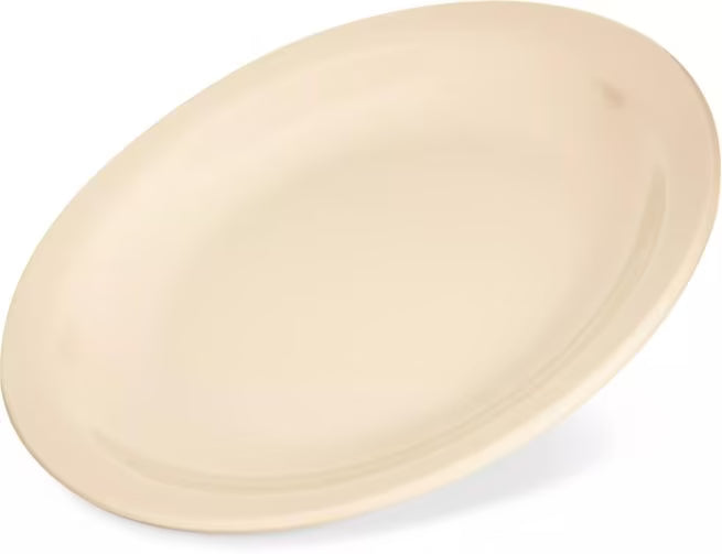 Serve bread, desserts, and appetizers with confidence using the KL20525 Tan Melamine Bread & Butter Plate. This 5.5 Inch break resistant plate is ideal for restaurants, hotels, catering services, and home dining.