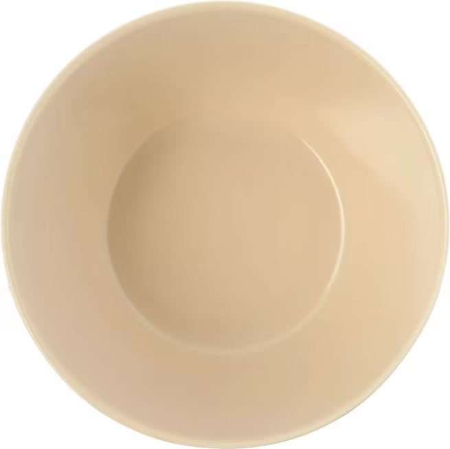 Serve soups, broths, and side dishes with confidence using the KL35025 Tan Melamine Bouillon Cup Bowl. This 8 oz break resistant bowl is ideal for restaurants, cafeterias, catering services, and home dining.